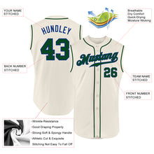 Laden Sie das Bild in den Galerie-Viewer, Custom Cream Green-Royal Authentic Sleeveless Baseball Jersey

