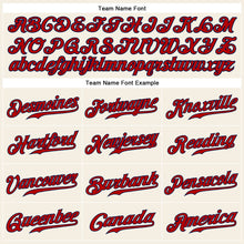 Load image into Gallery viewer, Custom Cream Red-Navy Authentic Sleeveless Baseball Jersey
