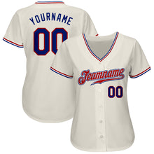 Загрузить изображение в средство просмотра галереи, Custom Cream Royal-Red Authentic Baseball Jersey
