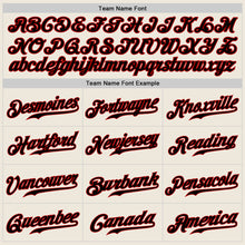 Load image into Gallery viewer, Custom Cream Black-Red Authentic Baseball Jersey
