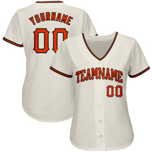 Laden Sie das Bild in den Galerie-Viewer, Custom Cream Orange-Black Authentic Baseball Jersey
