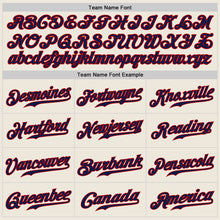 Laden Sie das Bild in den Galerie-Viewer, Custom Cream Navy-Red Authentic Baseball Jersey
