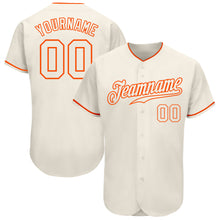 Laden Sie das Bild in den Galerie-Viewer, Custom Cream Cream-Orange Authentic Baseball Jersey
