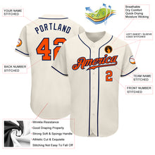 Laden Sie das Bild in den Galerie-Viewer, Custom Cream Orange-Navy Authentic Baseball Jersey
