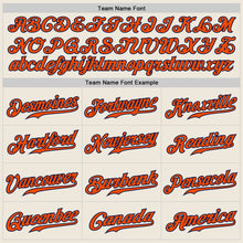 Laden Sie das Bild in den Galerie-Viewer, Custom Cream Orange-Navy Authentic Baseball Jersey
