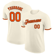 Laden Sie das Bild in den Galerie-Viewer, Custom Cream Orange-Black Performance T-Shirt
