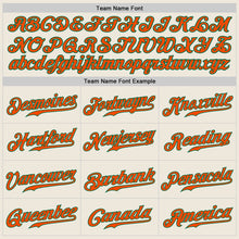 Laden Sie das Bild in den Galerie-Viewer, Custom Cream Orange-Kelly Green Authentic Baseball Jersey
