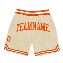 Laden Sie das Bild in den Galerie-Viewer, Custom Cream Orange-White Authentic Throwback Basketball Shorts
