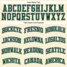 Load image into Gallery viewer, Custom Cream Green-Royal Authentic Throwback Basketball Jersey
