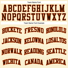Charger l&#39;image dans la galerie, Custom Cream Brown-Orange Authentic Throwback Basketball Jersey
