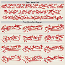 Load image into Gallery viewer, Custom Cream Cream-Red Authentic Baseball Jersey
