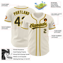 Load image into Gallery viewer, Custom Cream Black-Gold Authentic Baseball Jersey
