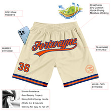 Laden Sie das Bild in den Galerie-Viewer, Custom Cream Orange-Royal Authentic Throwback Basketball Shorts
