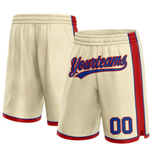 Laden Sie das Bild in den Galerie-Viewer, Custom Cream Royal-Red Authentic Basketball Shorts
