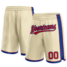 Load image into Gallery viewer, Custom Cream Red-Royal Authentic Basketball Shorts
