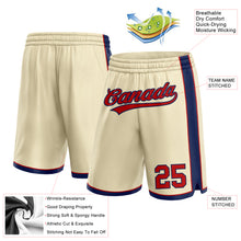 Load image into Gallery viewer, Custom Cream Red-Navy Authentic Basketball Shorts
