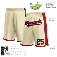 Load image into Gallery viewer, Custom Cream Navy-Red Authentic Basketball Shorts
