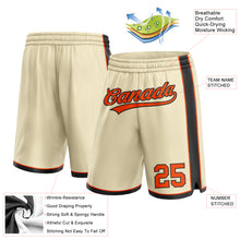 Load image into Gallery viewer, Custom Cream Orange-Black Authentic Basketball Shorts
