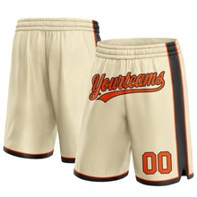 Laden Sie das Bild in den Galerie-Viewer, Custom Cream Orange-Black Authentic Basketball Shorts
