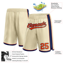 Laden Sie das Bild in den Galerie-Viewer, Custom Cream Orange-Navy Authentic Basketball Shorts
