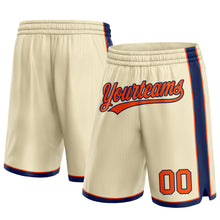 Laden Sie das Bild in den Galerie-Viewer, Custom Cream Orange-Navy Authentic Basketball Shorts
