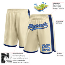 Load image into Gallery viewer, Custom Cream Light Blue-Navy Authentic Basketball Shorts

