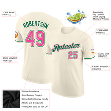 Laden Sie das Bild in den Galerie-Viewer, Custom Cream Pink-Kelly Green Performance T-Shirt
