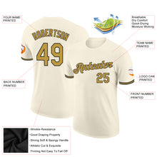 Laden Sie das Bild in den Galerie-Viewer, Custom Cream Old Gold-Black Performance T-Shirt
