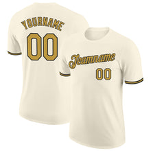 Laden Sie das Bild in den Galerie-Viewer, Custom Cream Old Gold-Black Performance T-Shirt
