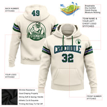 Laden Sie das Bild in den Galerie-Viewer, Custom Stitched Cream Green-Royal Football Pullover Sweatshirt Hoodie
