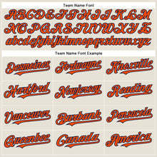 Laden Sie das Bild in den Galerie-Viewer, Custom Cream Orange-Navy Authentic Baseball Jersey
