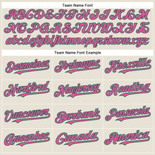 Load image into Gallery viewer, Custom Cream Pink-Kelly Green Authentic Baseball Jersey
