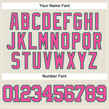 Load image into Gallery viewer, Custom Cream Pink-Kelly Green Authentic Baseball Jersey
