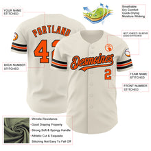 Load image into Gallery viewer, Custom Cream Orange-Black Authentic Baseball Jersey
