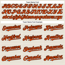 Load image into Gallery viewer, Custom Cream Orange-Black Authentic Baseball Jersey

