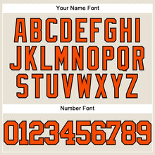Load image into Gallery viewer, Custom Cream Orange-Black Authentic Baseball Jersey
