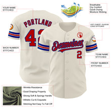 Load image into Gallery viewer, Custom Cream Red-Royal Authentic Baseball Jersey
