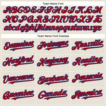 Load image into Gallery viewer, Custom Cream Red-Royal Authentic Baseball Jersey
