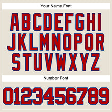 Load image into Gallery viewer, Custom Cream Red-Royal Authentic Baseball Jersey
