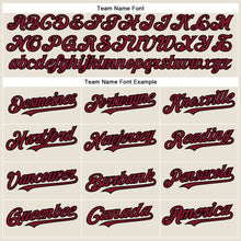 Load image into Gallery viewer, Custom Cream Crimson-Black Authentic Baseball Jersey
