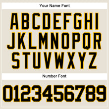 Load image into Gallery viewer, Custom Cream Black-Gold Authentic Baseball Jersey
