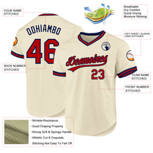 Load image into Gallery viewer, Custom Cream Red-Navy Authentic Throwback Baseball Jersey
