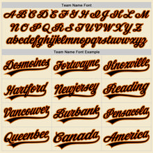 Load image into Gallery viewer, Custom Cream Black Orange-Old Gold Authentic Throwback Baseball Jersey
