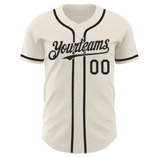Load image into Gallery viewer, Custom Cream Black Authentic Baseball Jersey
