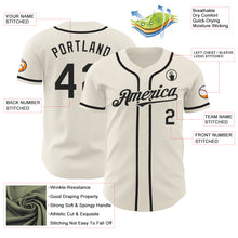 Laden Sie das Bild in den Galerie-Viewer, Custom Cream Black Authentic Baseball Jersey
