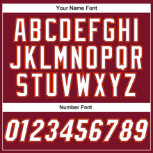 Load image into Gallery viewer, Custom Crimson White-Orange Authentic Baseball Jersey

