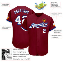 Load image into Gallery viewer, Custom Crimson White-Royal Authentic Baseball Jersey
