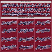 Load image into Gallery viewer, Custom Crimson Navy-White Authentic Baseball Jersey
