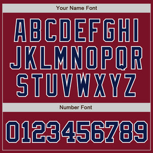 Custom Crimson Navy-White Authentic Baseball Jersey