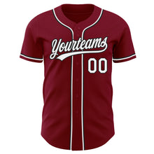 Laden Sie das Bild in den Galerie-Viewer, Custom Crimson White-Black Authentic Baseball Jersey
